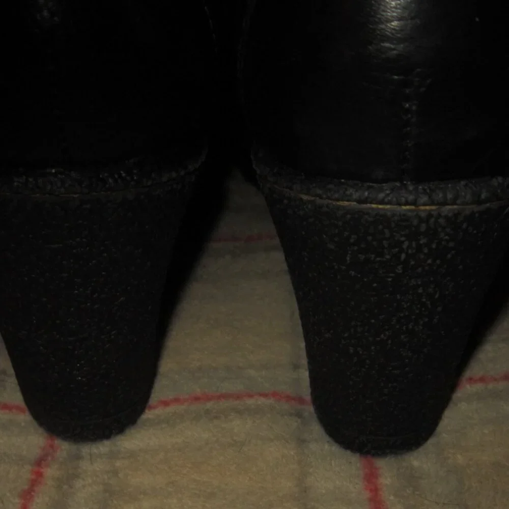 BOC Born Concept 7.5 Oxford Platform Wedge High Heel Slip On Comfort Blk Leather - Picture 5 of 6